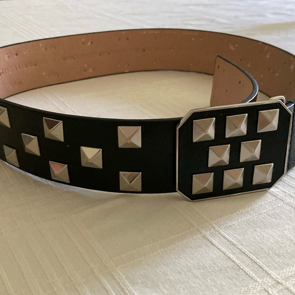 Black Leather “Rock Star” Belt - Picture 1 of 9